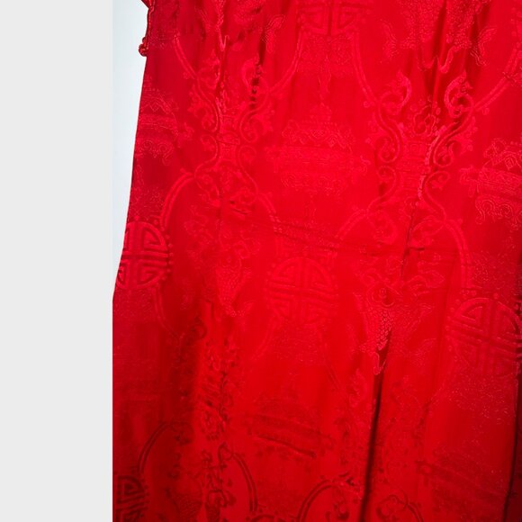 Vintage 100% Silk Chinese dress qipao - size 10 US - Picture 8 of 11